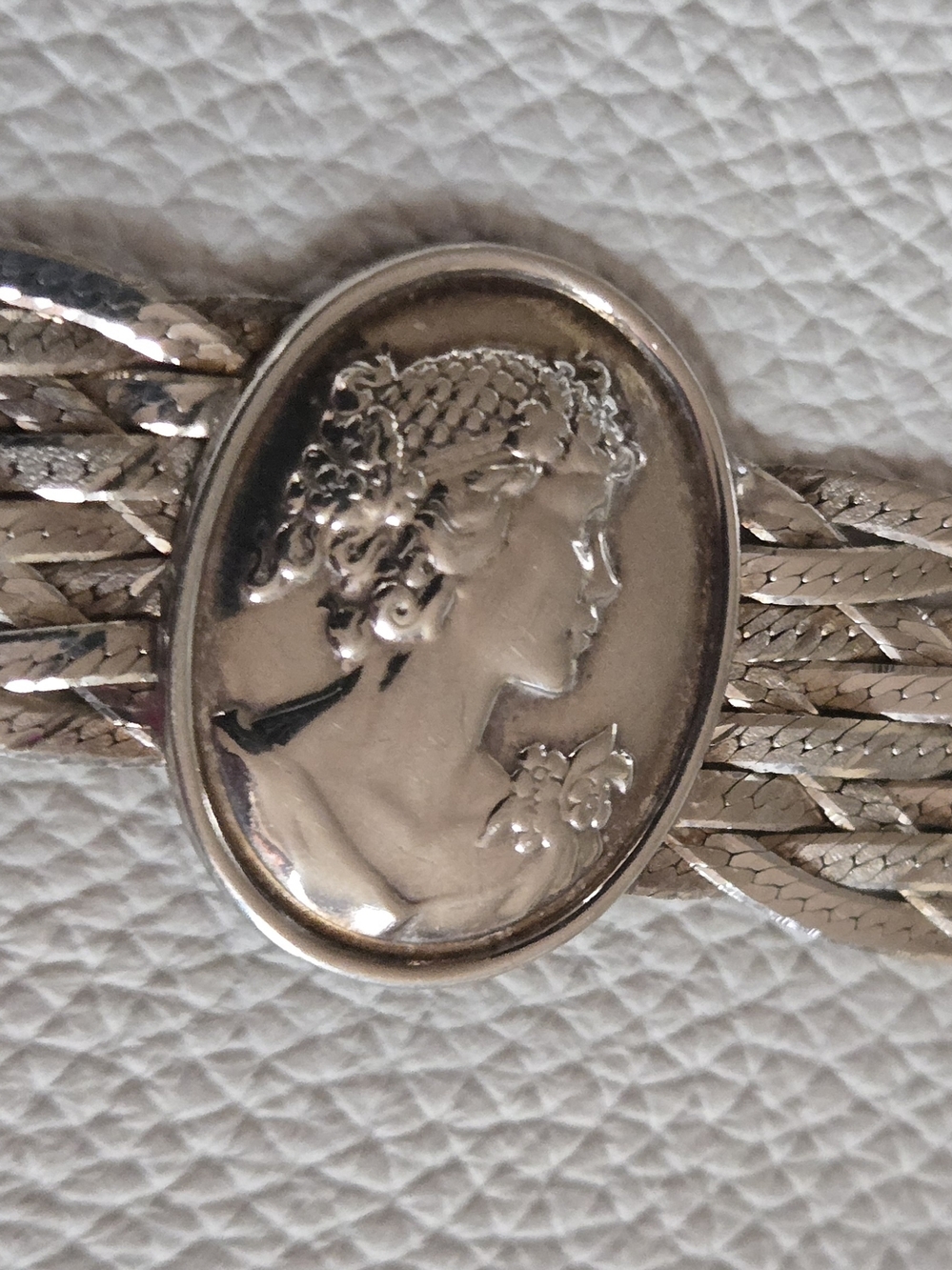 Silver Cameo Braided Multi-Strand Bracelet - Silver - Picture 5 of 14